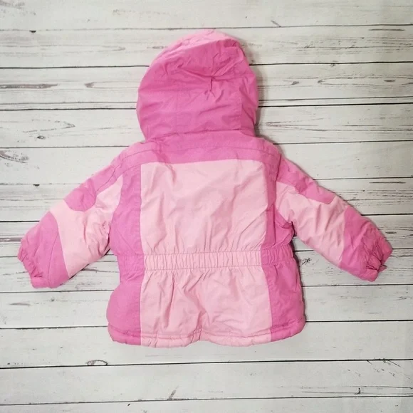 Kids Baby Hooded Pink Winter Jacket - Picture 3 of 7